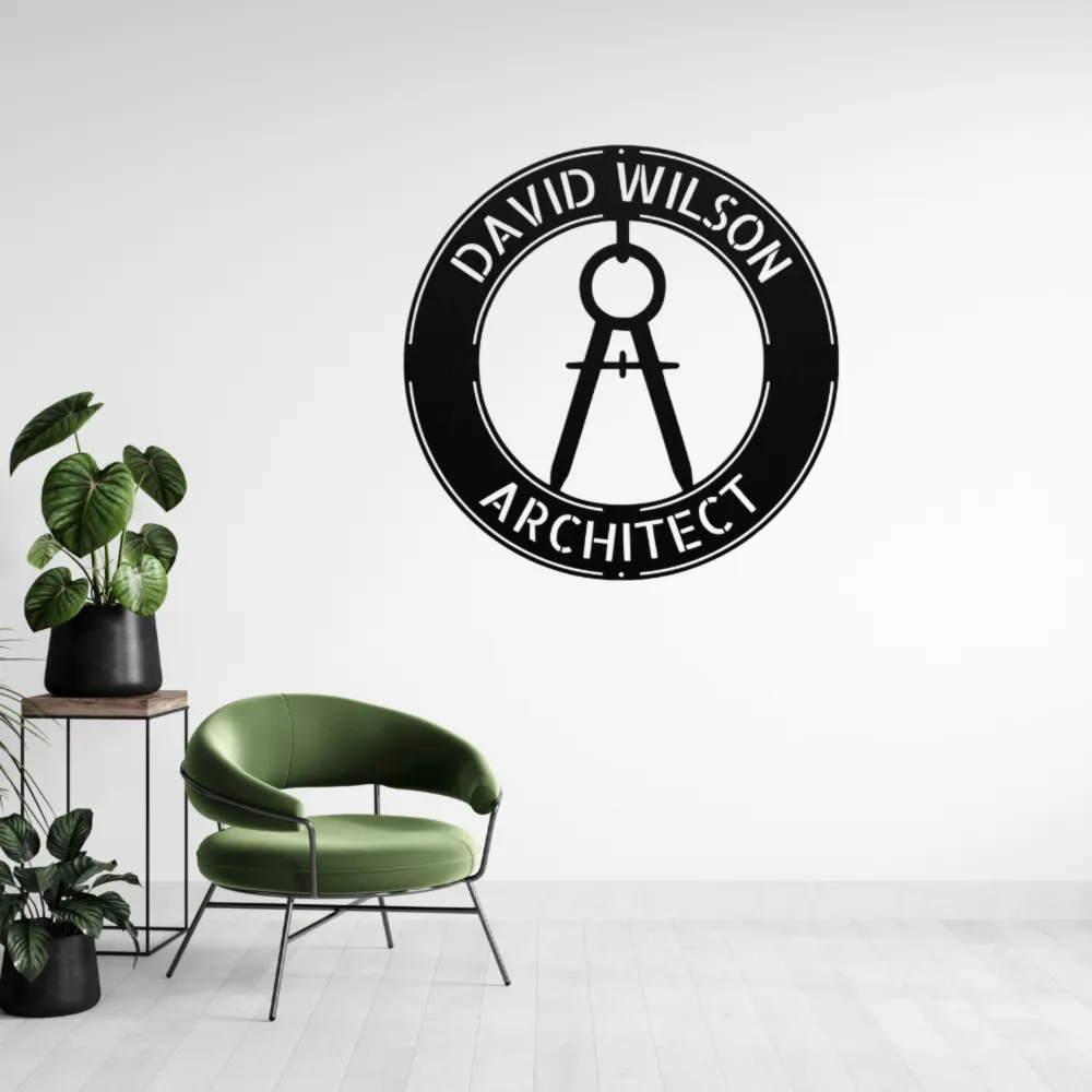 Personalized Architect Metal Sign